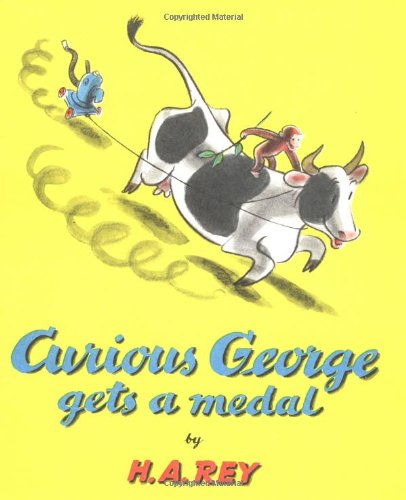 Curious George gets a medal.