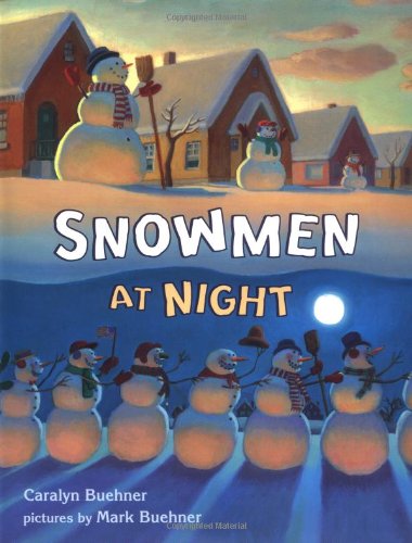 Snowmen at night